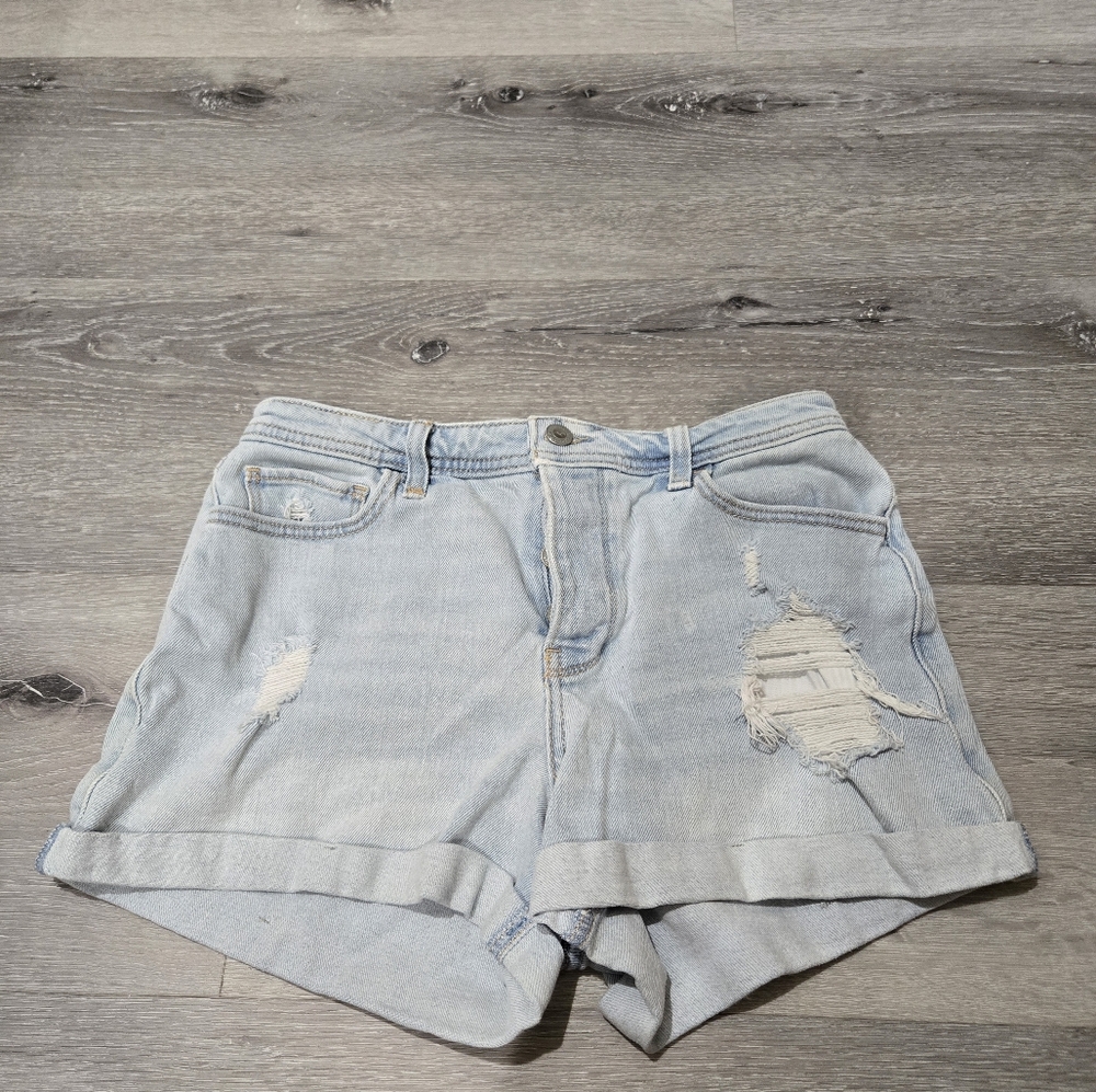 Hollister Denim High Rise Mom Shorts